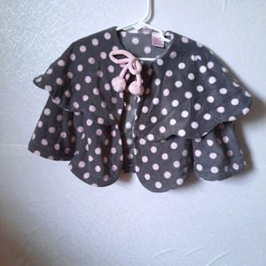 MAGGIE & ZOE Pink/Gray Polka Dot Poncho 2T